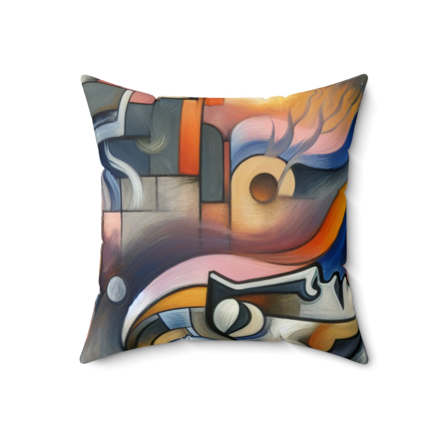 "Everyday Enchantment: A Surreal World in Motion"- The Alien Spun Polyester Square Pillow Surrealist Automatism