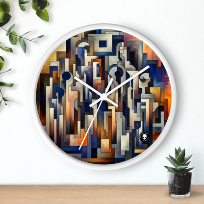 "Enigma Realms: Un mundo de belleza surrealista" - El arte metafísico del reloj de pared alienígena