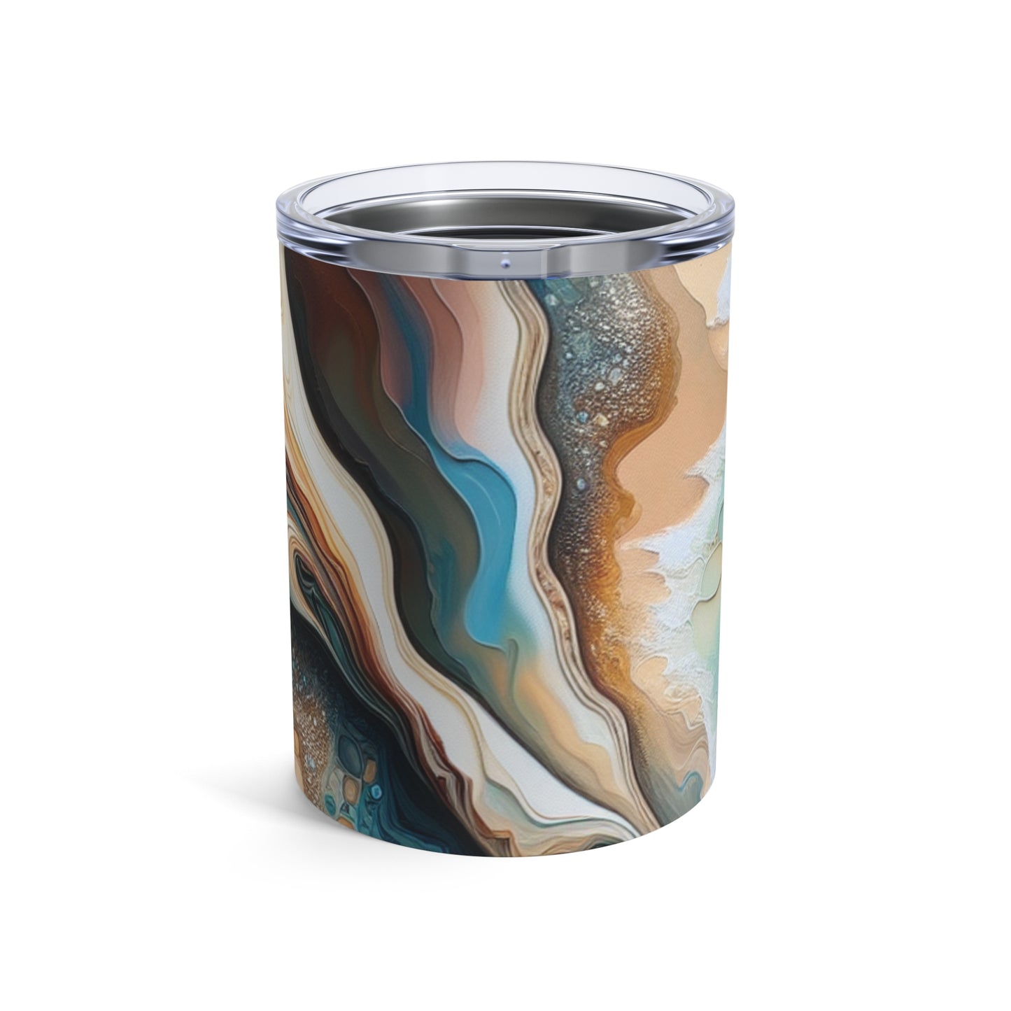 "Une vue sur la plage à travers un coquillage" - The Alien Tumbler 10oz Acrylique Pouring