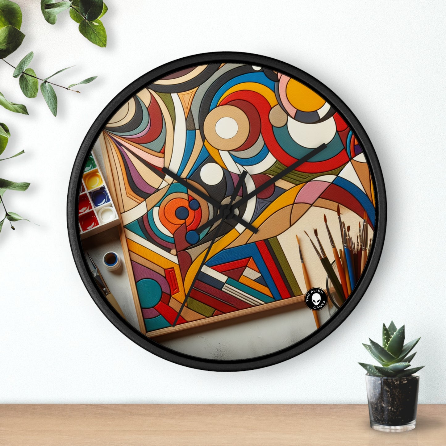 "Nightlife Chaos: A Dynamic Abstract Tribute to the City's Vibrant Energy" - The Alien Wall Clock Abstract Art