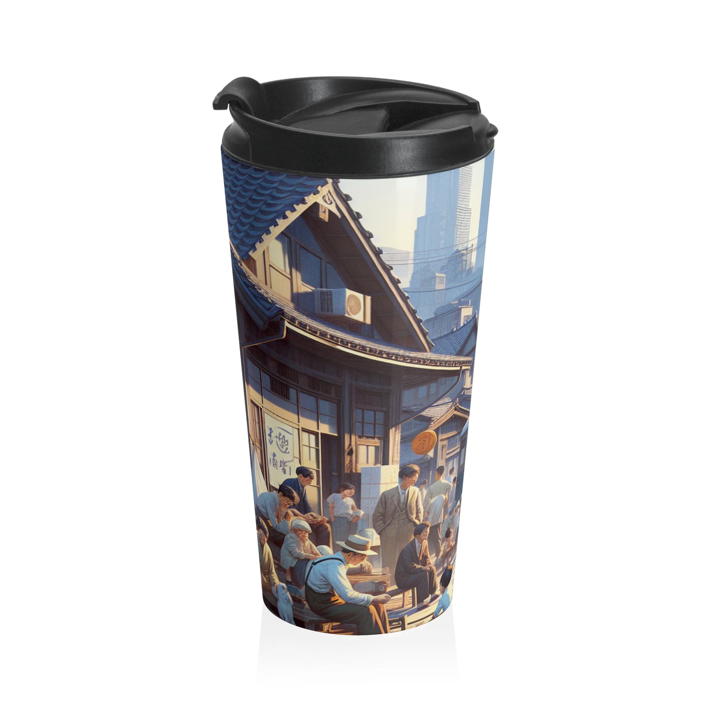 "Unity in Diversity: Community Garden" - The Alien Stainless Steel Travel Mug Social Realism