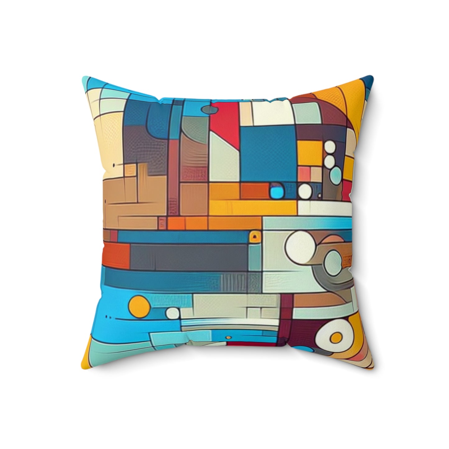 "Galactic Whirlwind: An Abstract Exploration of Cosmic Mysteries"- The Alien Spun Polyester Square Pillow Abstract Art