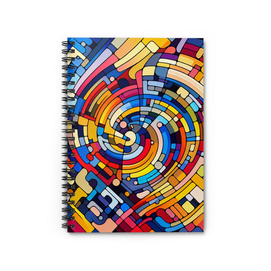 "Des possibilités infinies" - Le carnet à spirale Alien (ligne lignée) Style art abstrait
