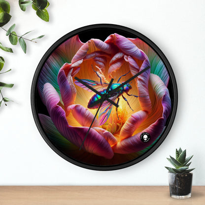 "The Beauty of Nature: A Hyperrealistic Insect Mosaic" - The Alien Wall Clock Hyperrealism