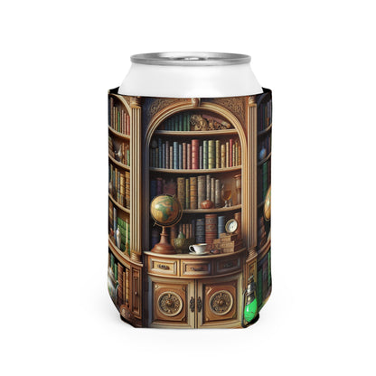 "Revealed Wonders: A Trompe-l'oeil Journey to an Underwater Oasis" - The Alien Can Cooler Sleeve Trompe-l'oeil