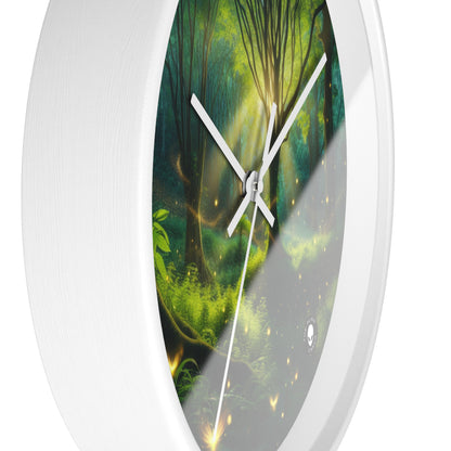 "Glowing Forest Magic" - The Alien Wall Clock