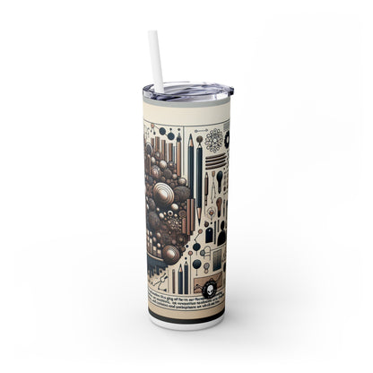 "Toile communautaire : une installation d'art vivante" - The Alien Maars® Skinny Tumbler with Straw 20oz Social Sculpture