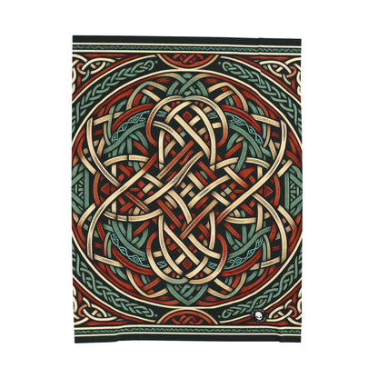 "Majestic Celtic Vision: A Mesmerizing Artwork Inspired by the Cliffs of Moher" - The Alien Velveteen Plush Blanket Celtic Art