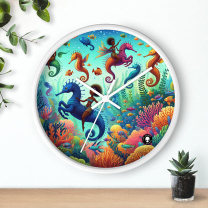 Enchanted Aquatic Realm: Mermaids and Seahorses - The Alien Wall Clock