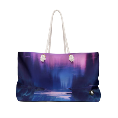 "Tranquilidad Crepuscular: Reflejos del río en el bosque" - The Alien Weekender Bag