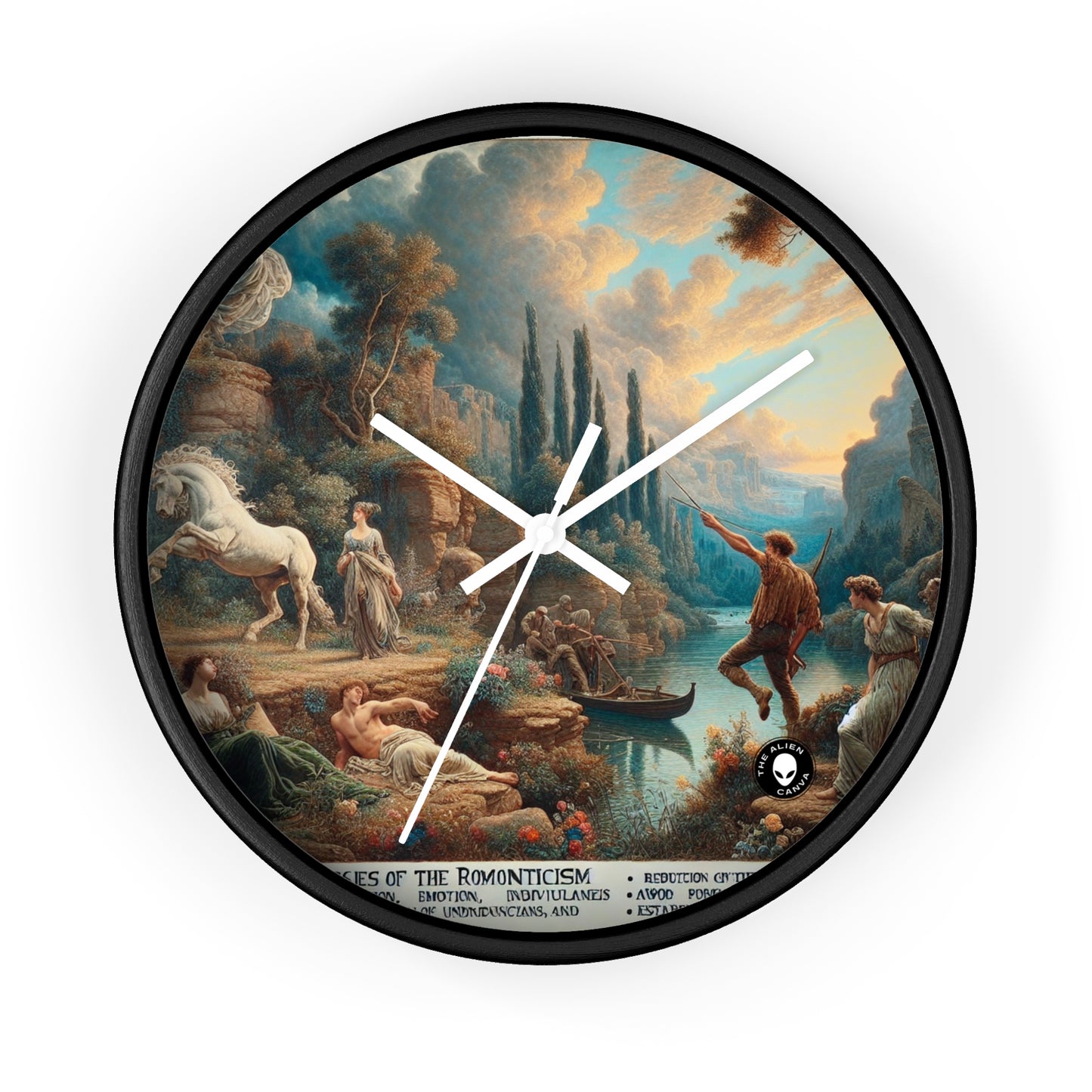 "Sunset Serenade: Un paysage romantique" - L'horloge murale Alien Romantisme