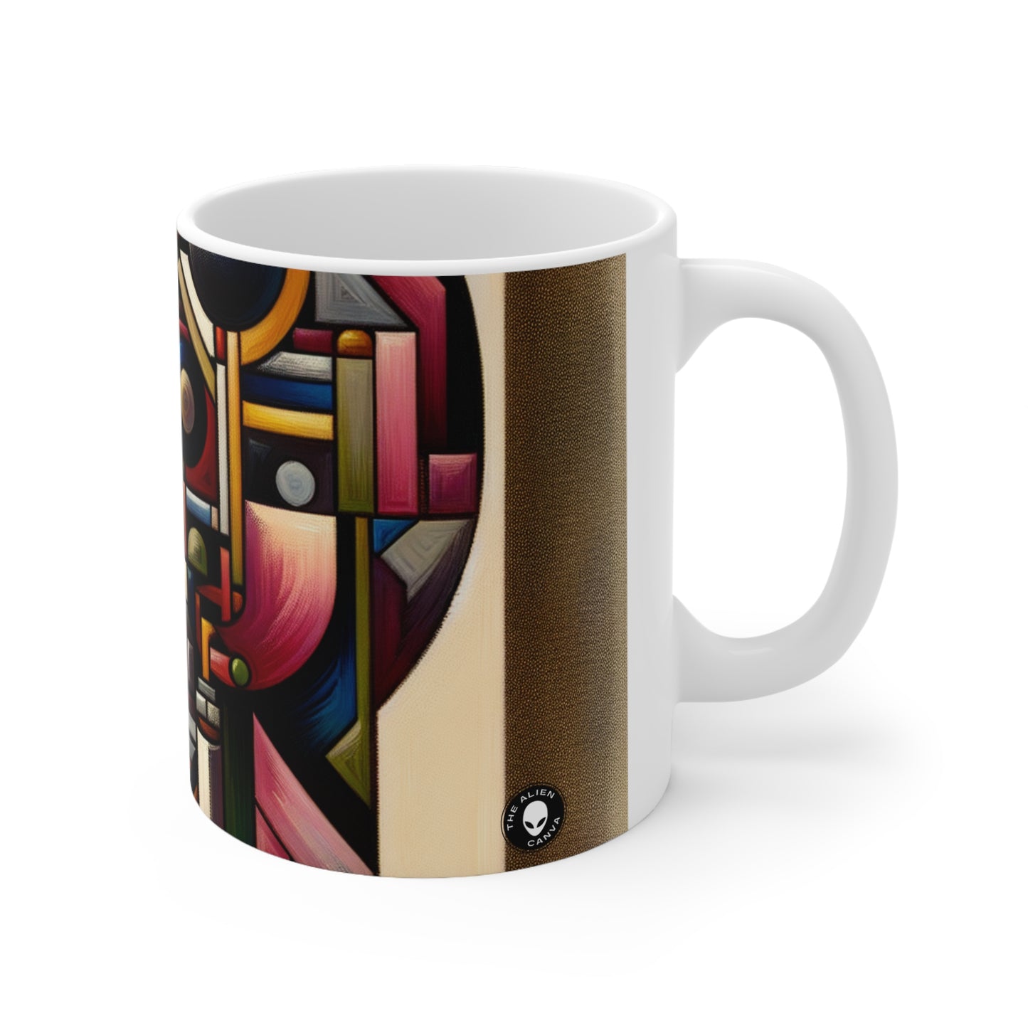 "Mi reflejo cubista" - La taza de cerámica alienígena Cubismo de 11 oz