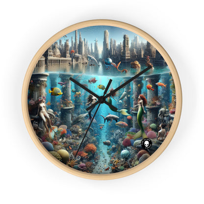 « Seascape Serenity : Un havre sous-marin » – L'horloge murale Alien