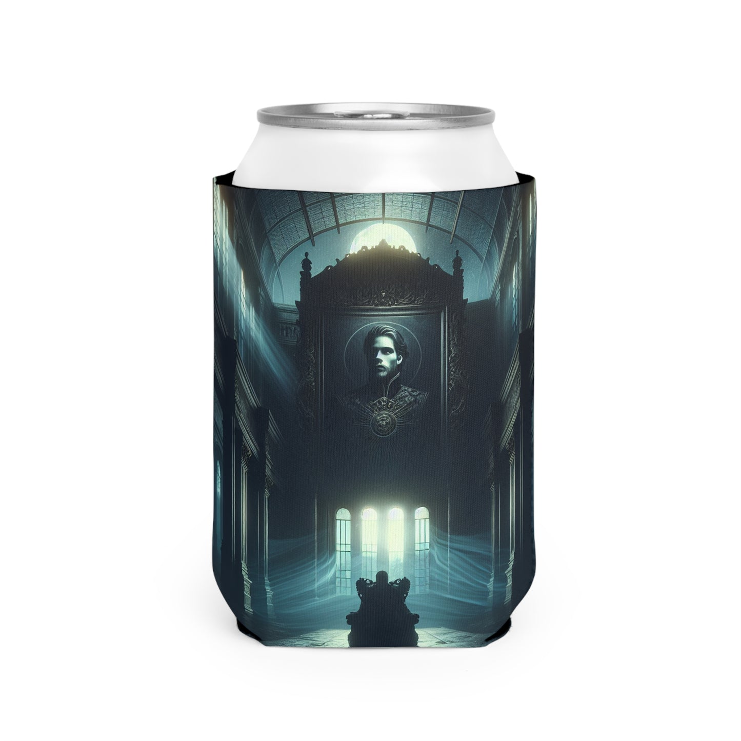 "Moonlight Shadow: A Gothic Portrait" - The Alien Can Cooler Sleeve Gothic Art Style