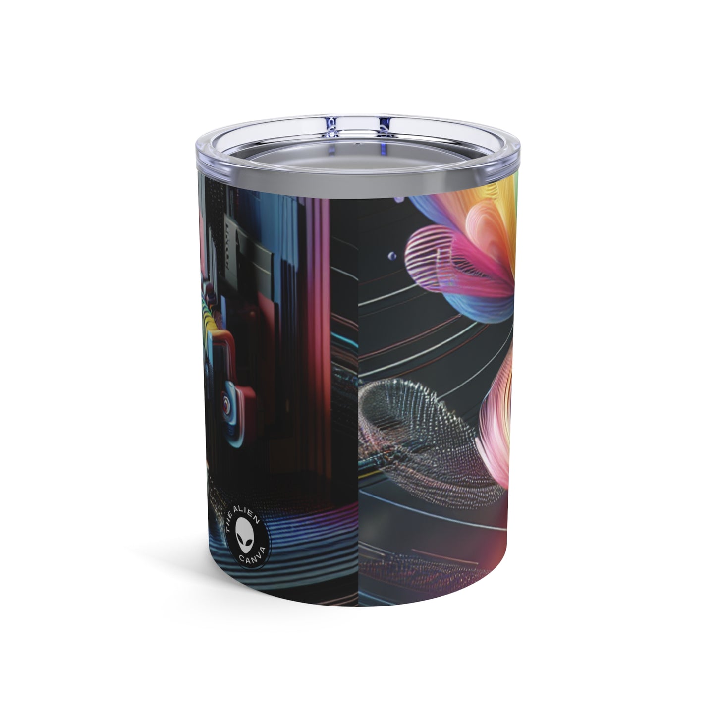 "Neon Nights : Un rêve urbain futuriste" - The Alien Tumbler 10oz Digital Art