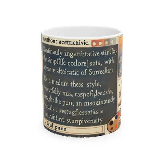 "Magical Tea Time: The Whimsical Transformation of a Teapot" - The Alien Ceramic Mug 11oz Naïve Surrealism