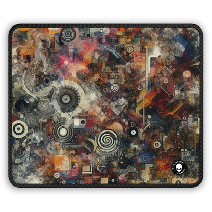 "Chaos Collage: A Neo-Dada Exploration" - The Alien Gaming Mouse Pad Neo-Dada