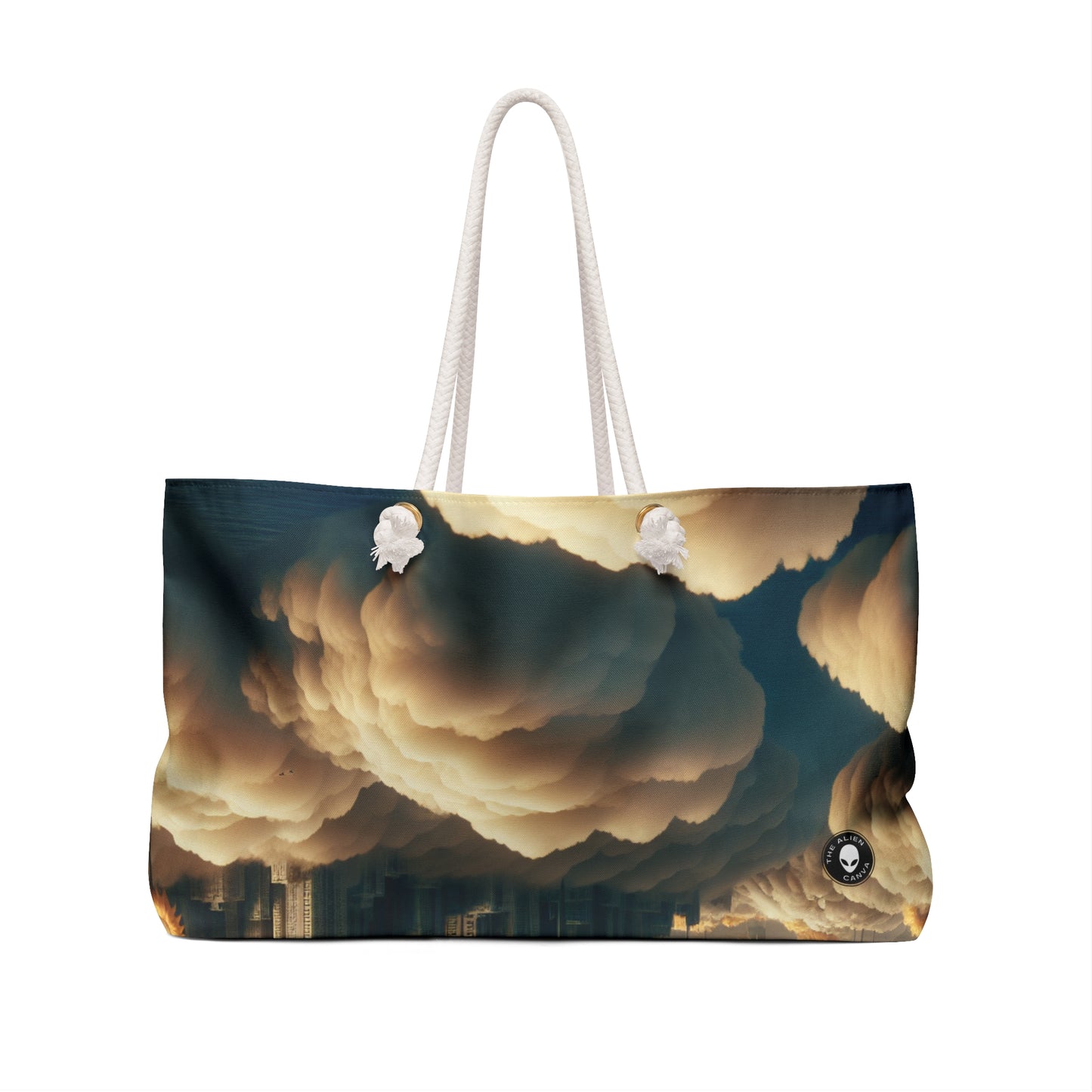 "Ethereal Sky: The City of Clouds and Sunflowers" - The Alien Weekender Bag