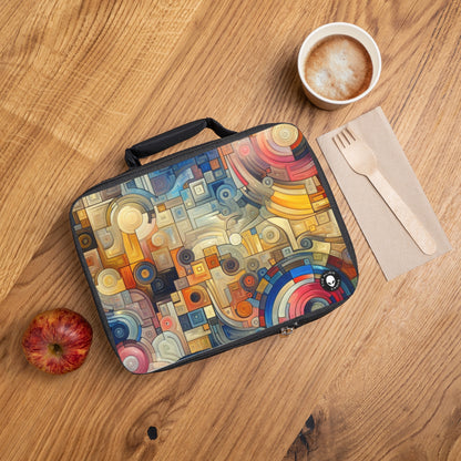 "Night City Rhythms: An Abstract Urban Exploration"- The Alien Lunch Bag Abstract Art