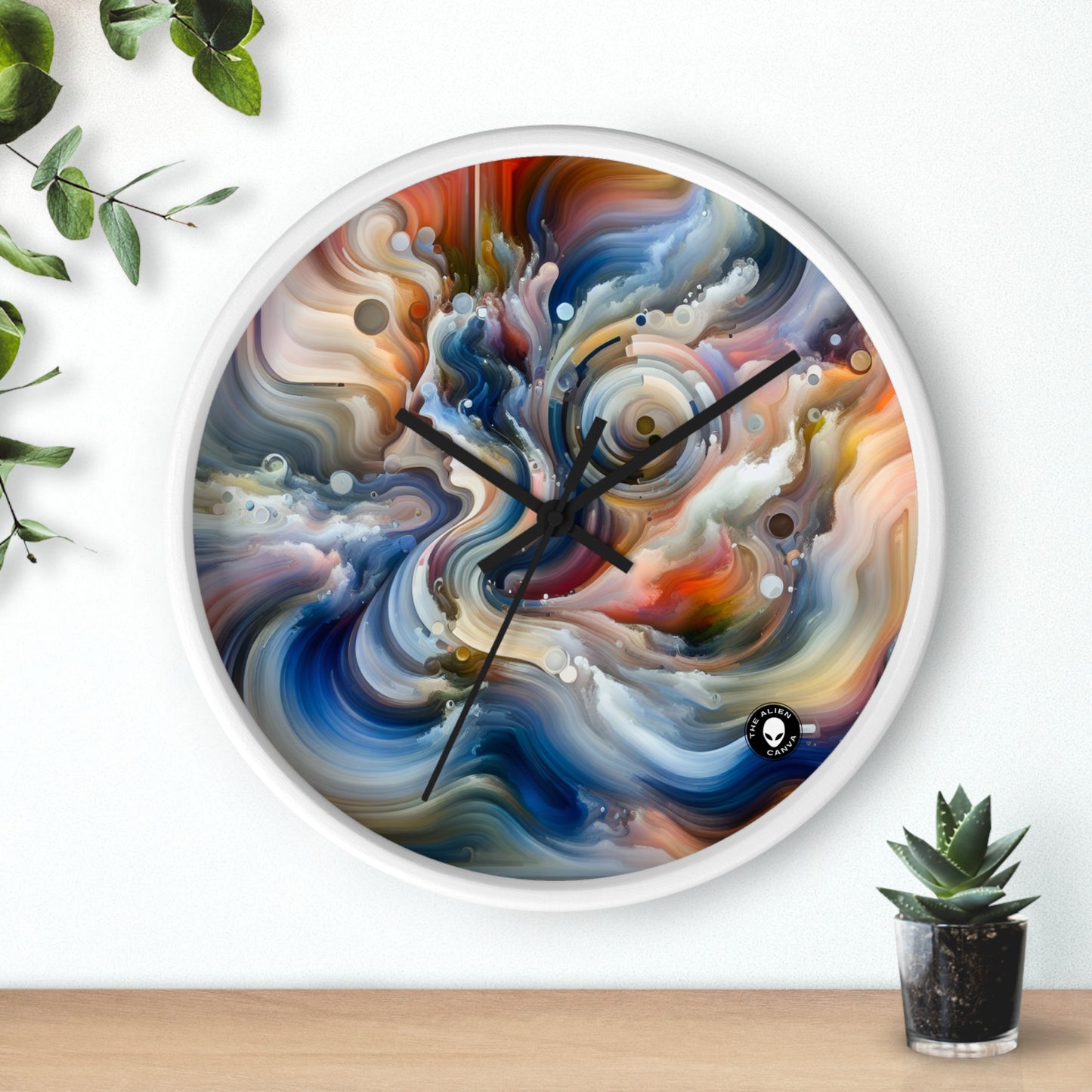 "Living Canvas: The Transcendence of Art and Humanity" - The Alien Wall Clock Video Art