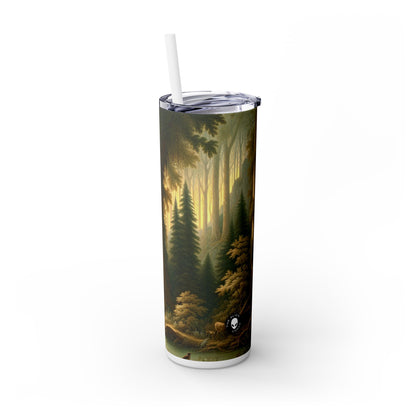 "Tranquil Forest Glen" - The Alien Maars® Skinny Tumbler with Straw 20oz