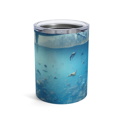 "Whale City: A Surreal Underwater Wonderland" - The Alien Tumbler 10oz