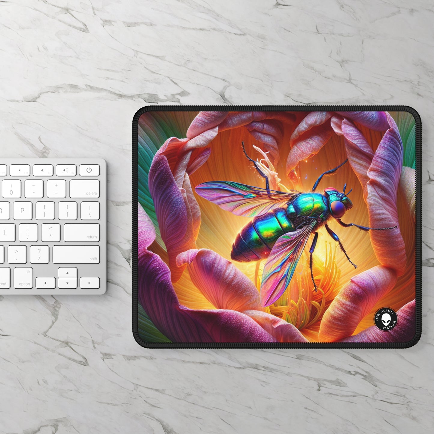 "La belleza de la naturaleza: un mosaico de insectos hiperrealista" - The Alien Gaming Mouse Pad Hiperrealismo