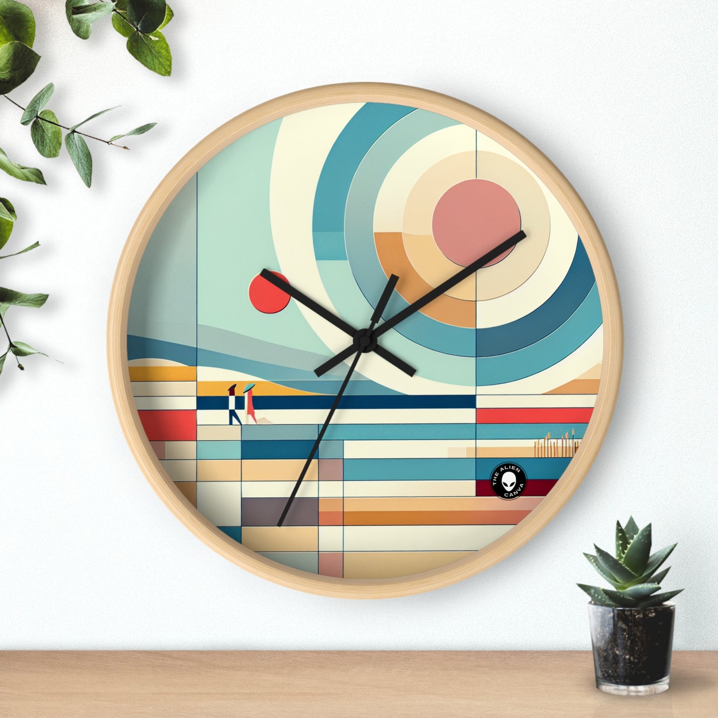 Tranquil Reflections: A Minimalist Zen Garden Artwork - The Alien Wall Clock Minimalism