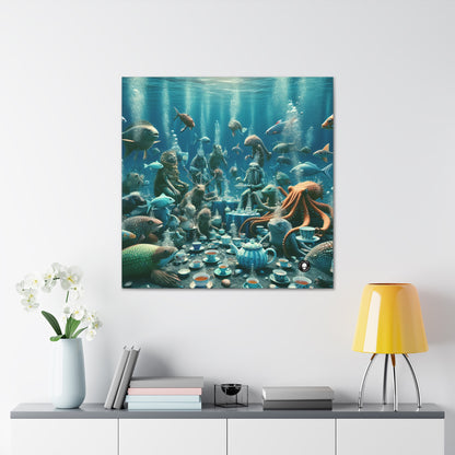 "La hora del té en el mar azul profundo" - The Alien Canva