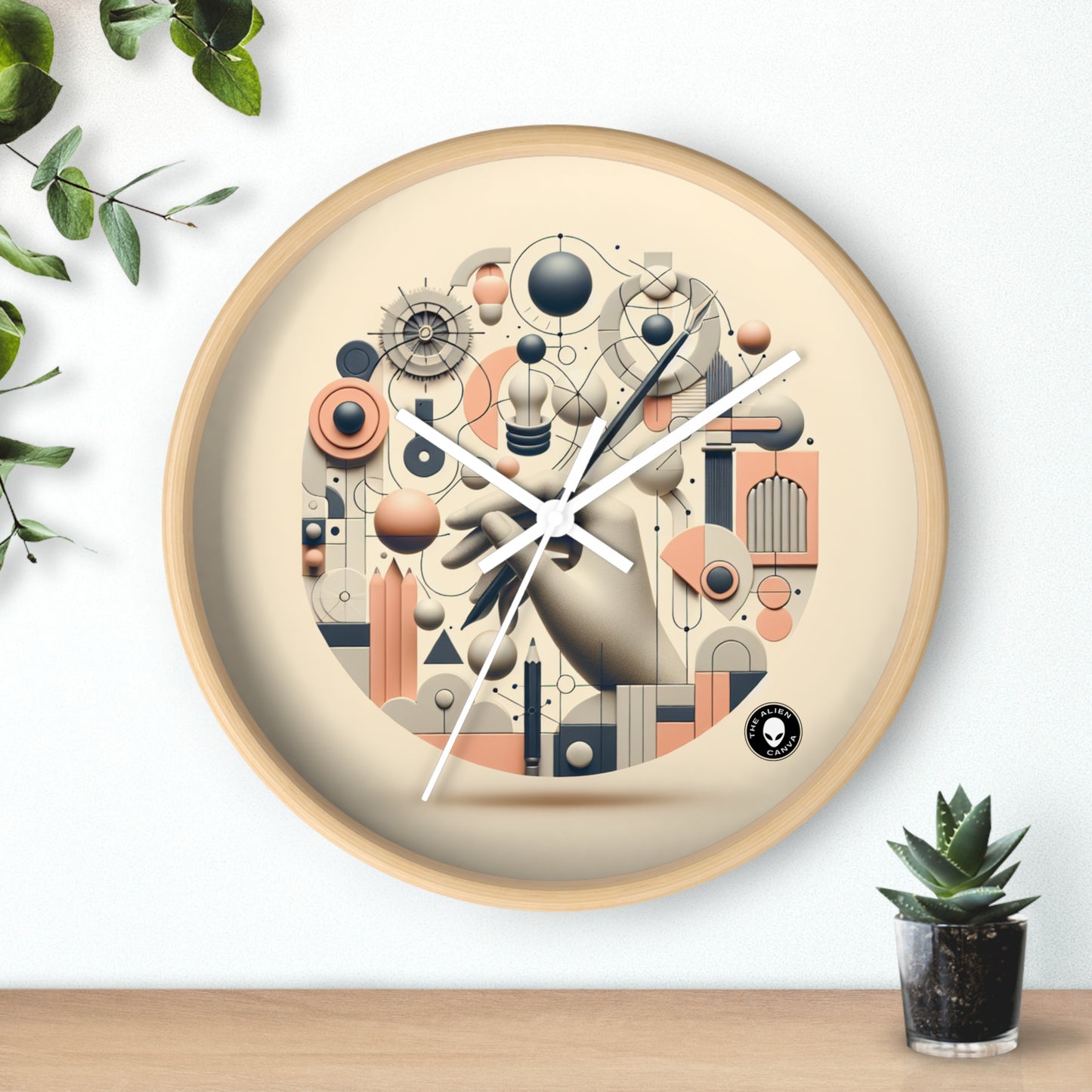 "Fusión tecnología-naturaleza: una exploración artística" - El arte conceptual del reloj de pared alienígena