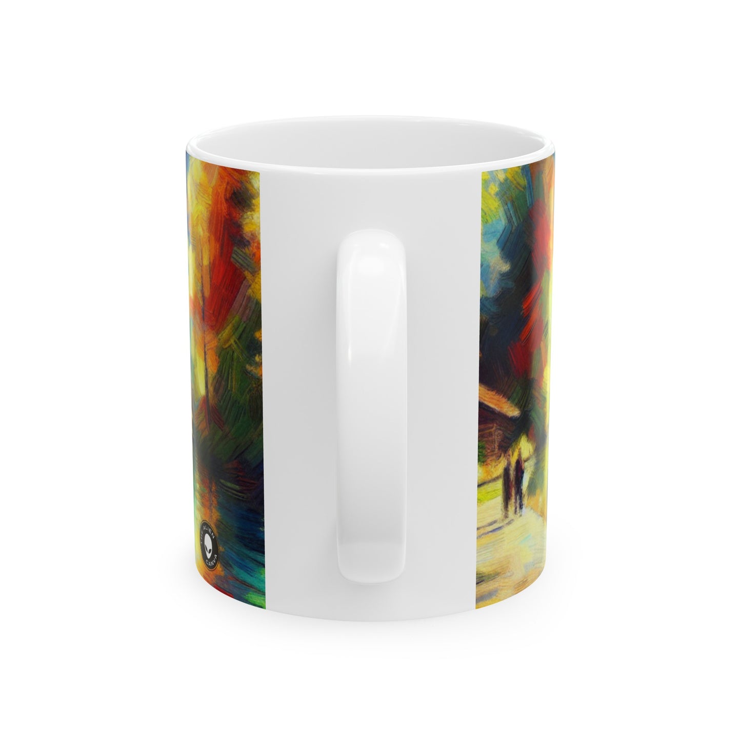 "Sunny Market Delight" - The Alien Ceramic Mug 11oz Impressionism