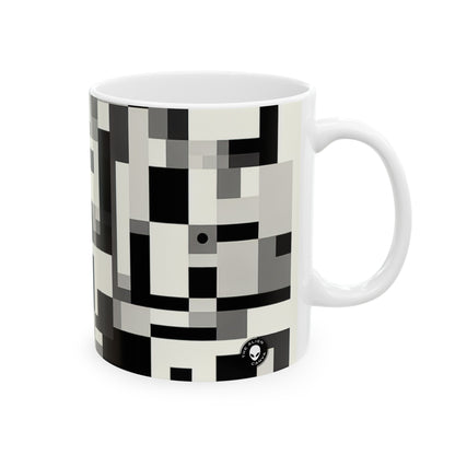 "Paysage urbain dans le cubisme analytique" - La tasse en céramique extraterrestre 11oz Cubisme analytique