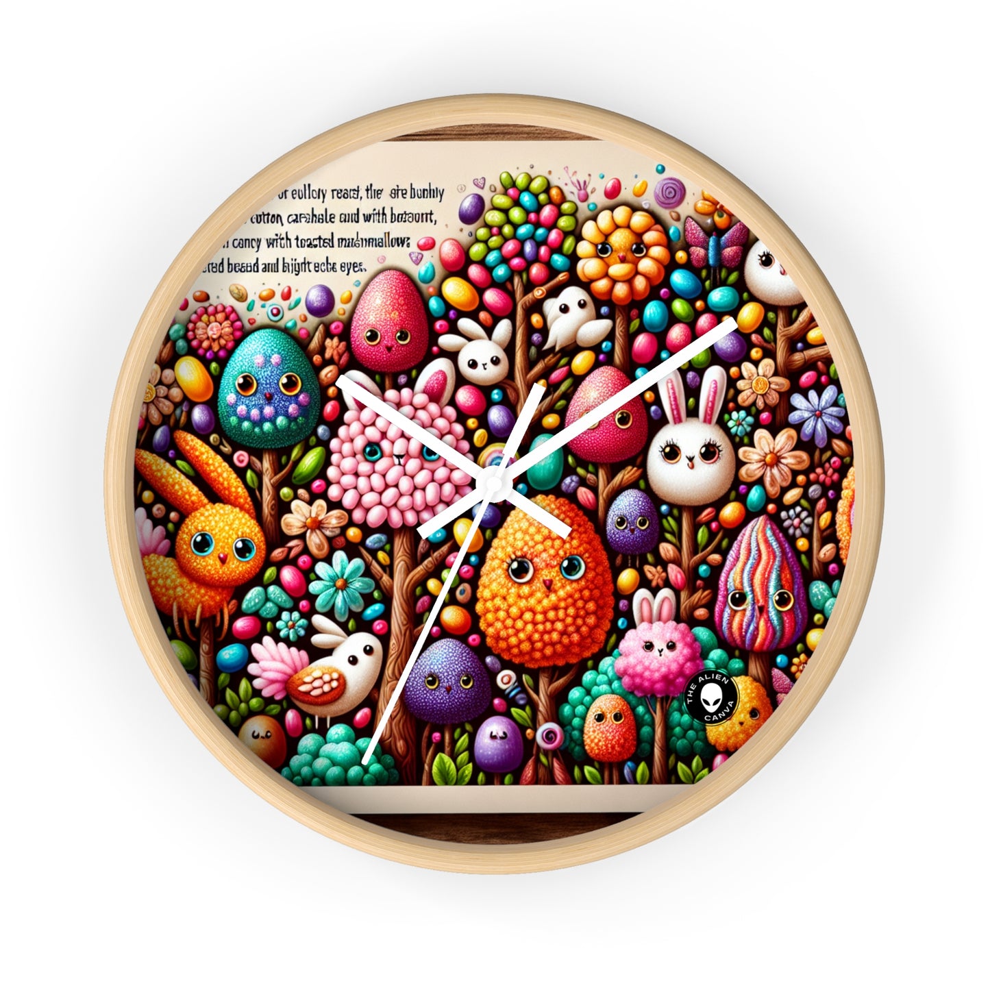 "Jellybean Forest Fantasy" - L'horloge murale extraterrestre