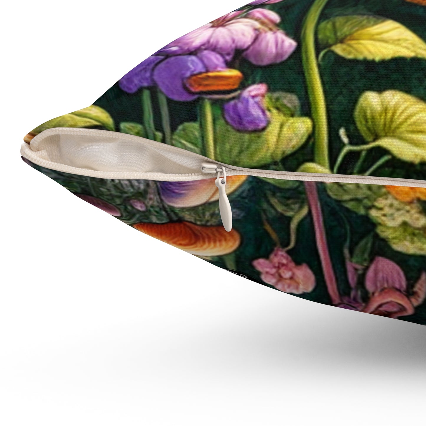 "The Talking Garden"- The Alien Spun Polyester Square Pillow