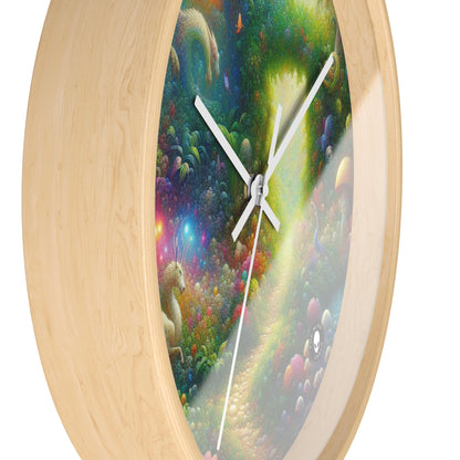 "Jardín Místico del Encanto" - El Reloj de Pared Extraterrestre