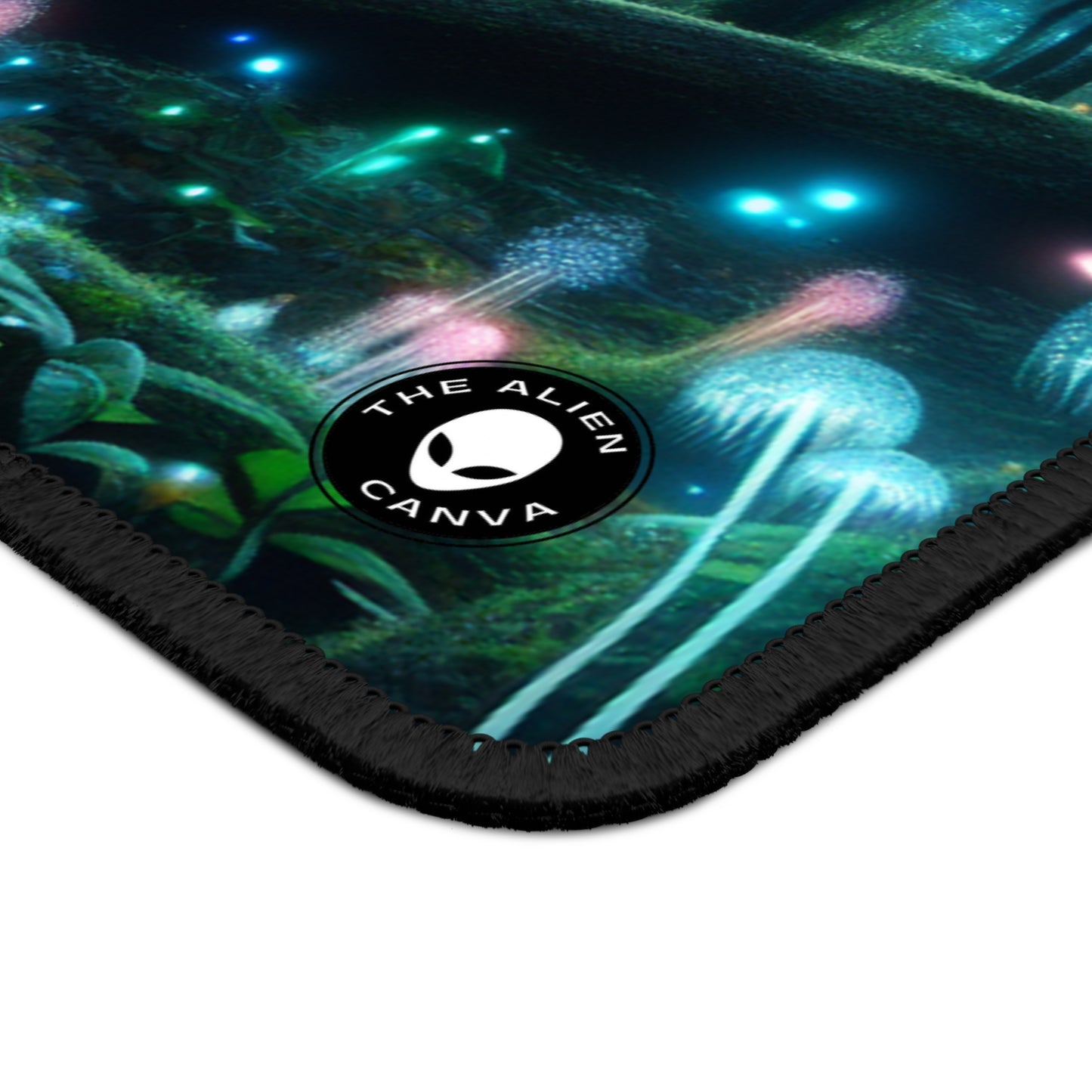 « Nuit enchantée : forêt bioluminescente » – Le tapis de souris de jeu Alien