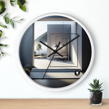 "Equilibrio monocromático: una exploración minimalista del equilibrio" - El minimalismo del reloj de pared alienígena