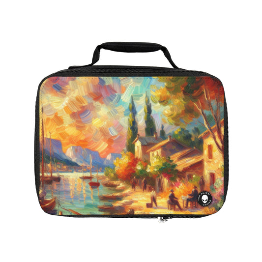 Golden Dusk: A Serene Impressionist Stroll by the Water- The Alien Lunch Bag Impressionism