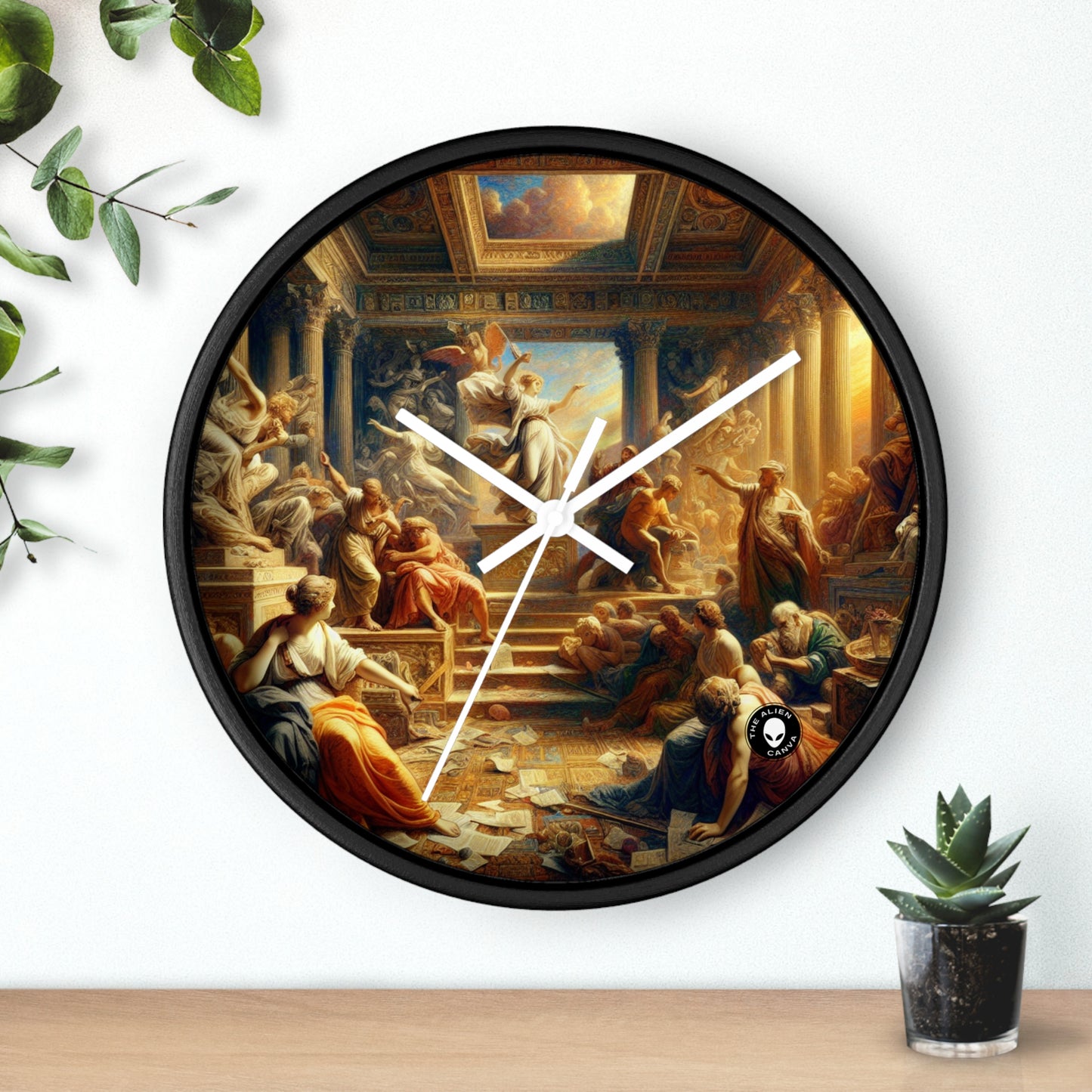 "Modern Renaissance: Leaders of Today" - The Alien Wall Clock Neoclassicism