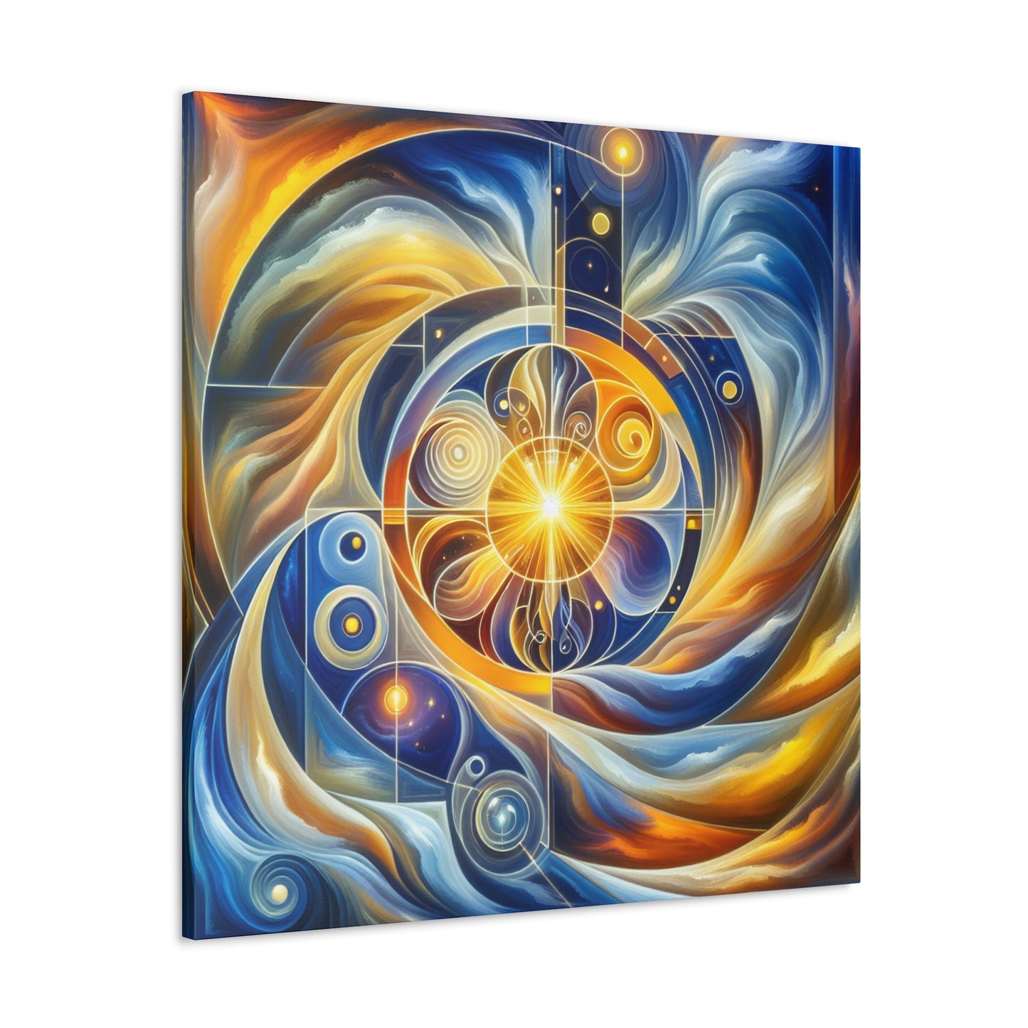 "Ascending Divinity: A Spiritual Awakening in Vibrant Geometry" - The Alien Canva Religious Art Style