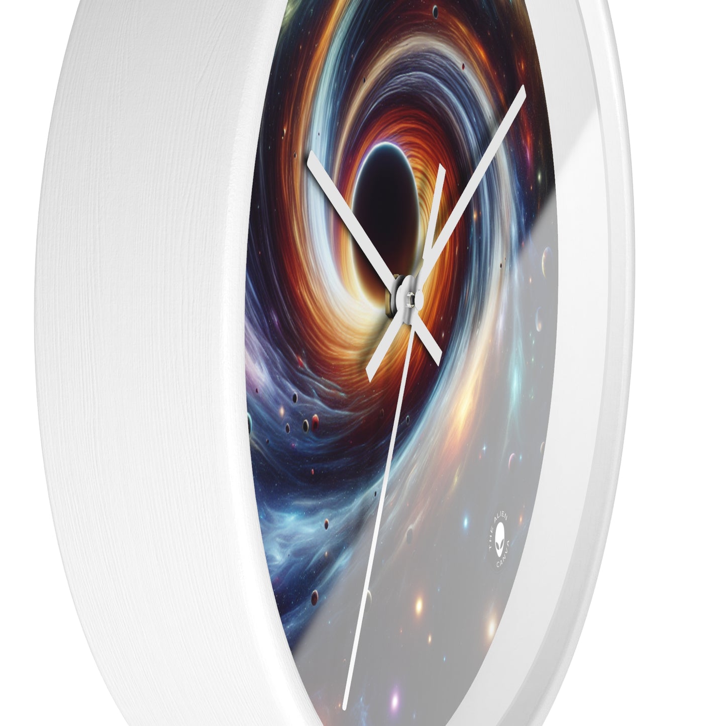 "Vórtice galáctico: la danza colorida de estrellas y planetas" - El reloj de pared alienígena