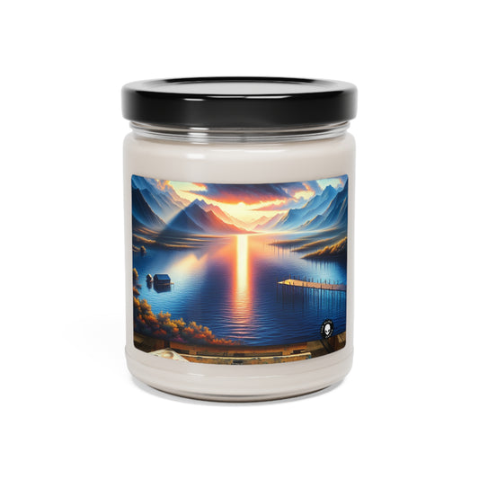 "Bountiful Harvest: A Hyperrealistic Fruit Bowl" - The Alien Scented Soy Candle 9oz Hyperrealism