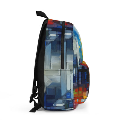 "Optimistic Progress: An Abstract Artwork" - The Alien Backpack