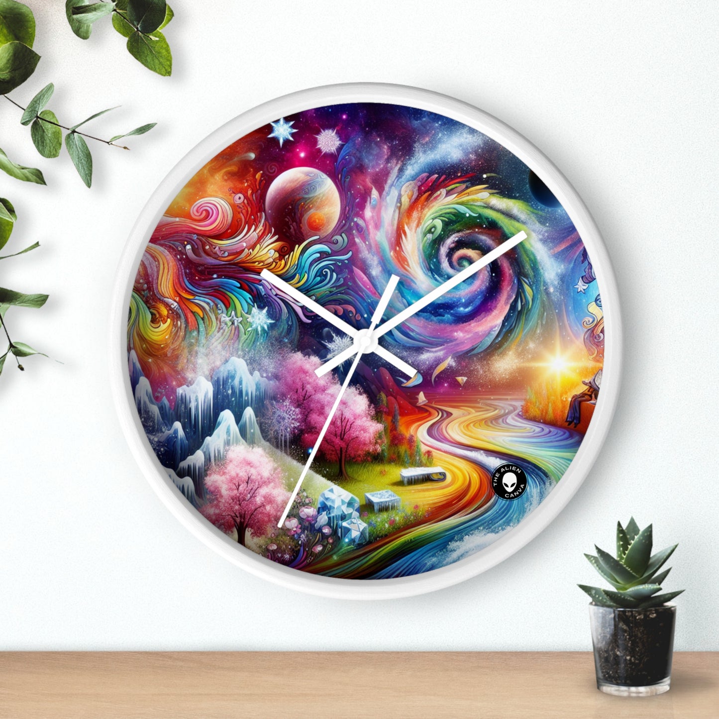 "Chronicles of Change: A Timeless Tapestry" - The Alien Wall Clock