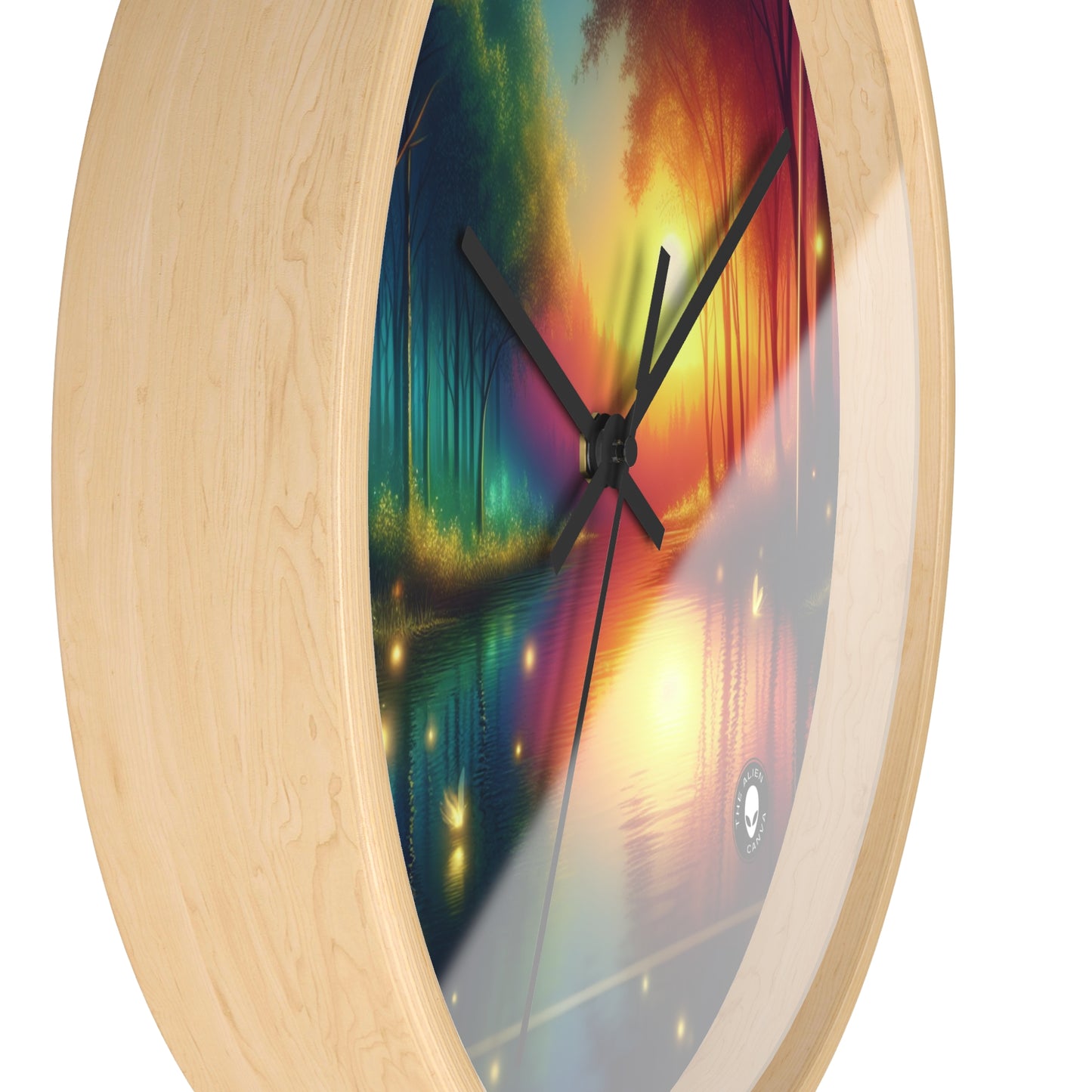 "Dusk Enchantment: A Magical Forest Scene" - The Alien Wall Clock