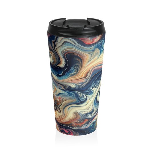 Lush Rainforest: Acrylic Pouring Inspired by Tropical Beauty - The Alien Stainless Steel Travel Mug Acrylic Pouring