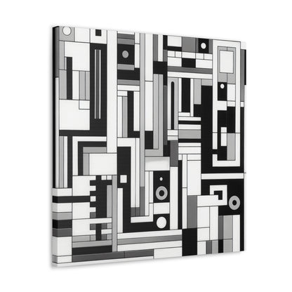 "De Stijl in Black and White" - The Alien Canva De Stijl Style