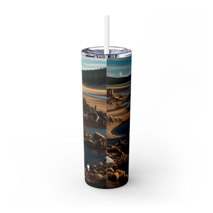 Traces transitoires : une installation immersive de Land Art explorant la fragilité des souvenirs - The Alien Maars® Skinny Tumbler with Straw 20oz Land Art