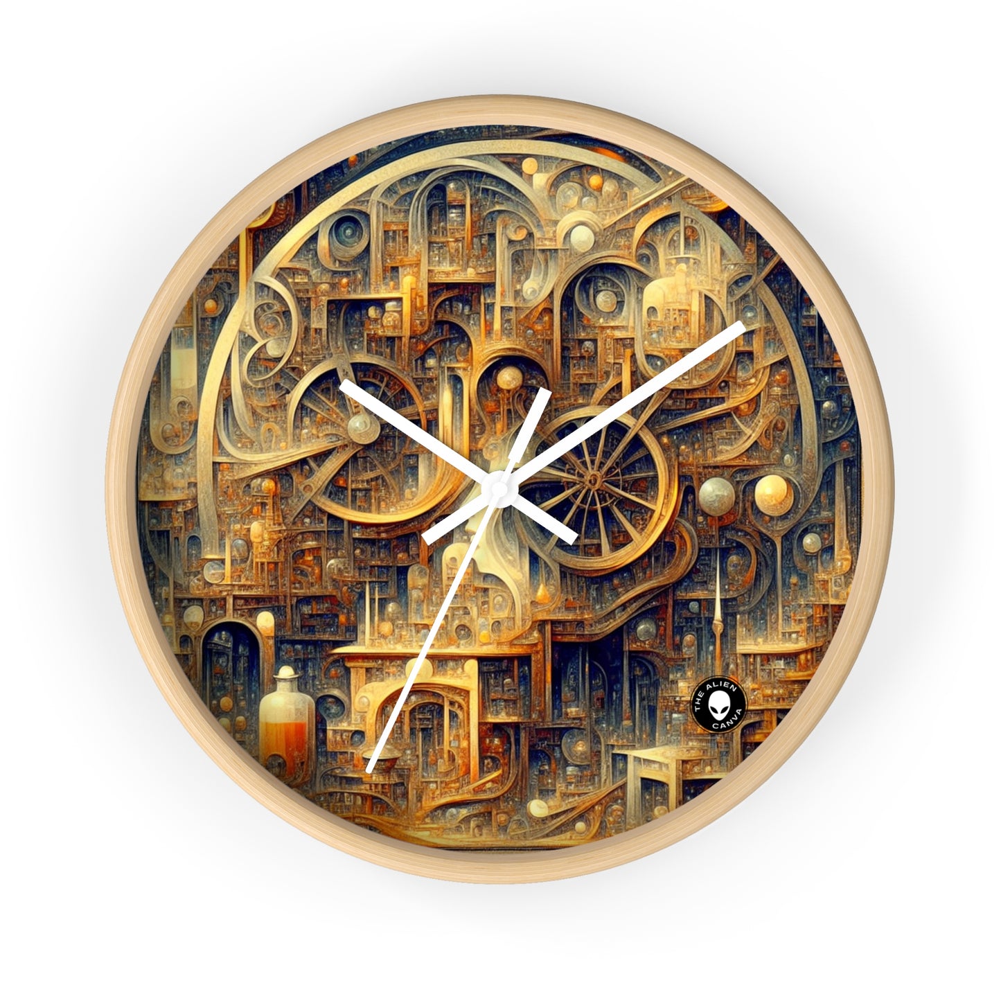 "Unity in Vibrant Harmony: An Abstract Metaphysical Exploration" - The Alien Wall Clock Metaphysical Art