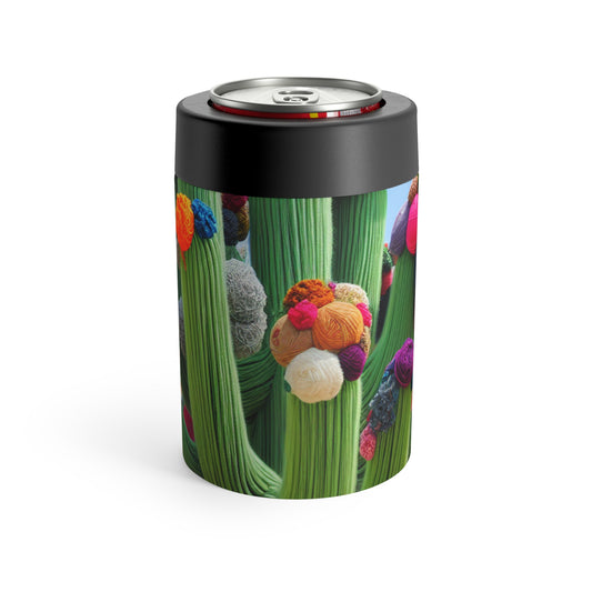 "Cactus remplis de fil dans le ciel" - Le style Alien Can Holder Yarn Bombing (Fiber Art)